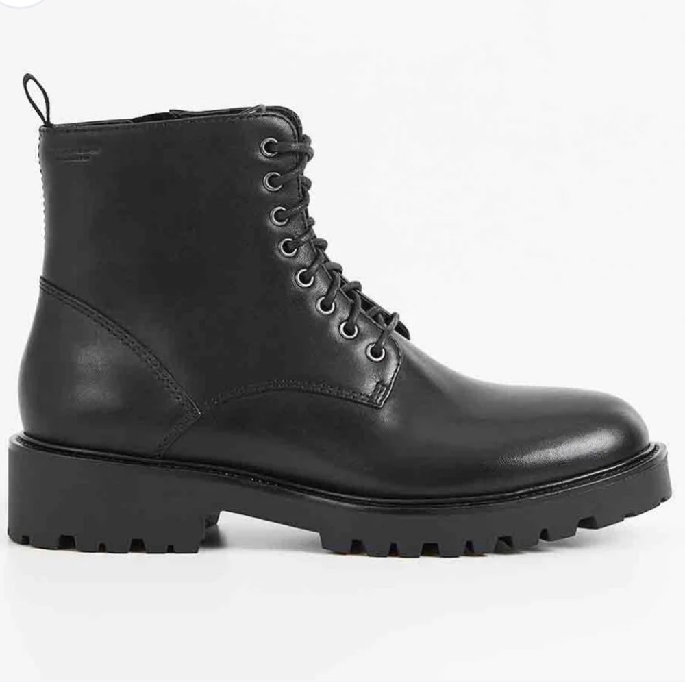 Vagabond Dark Leather High-Top Shoes